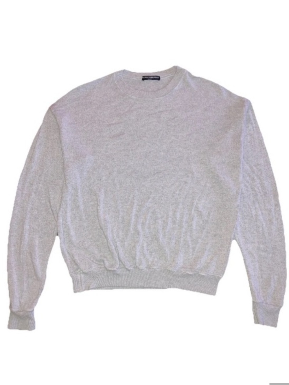 Brandy Melville Pullover Sweater Women’s Grey Cotton Viscose Super Cozy Soft O/S